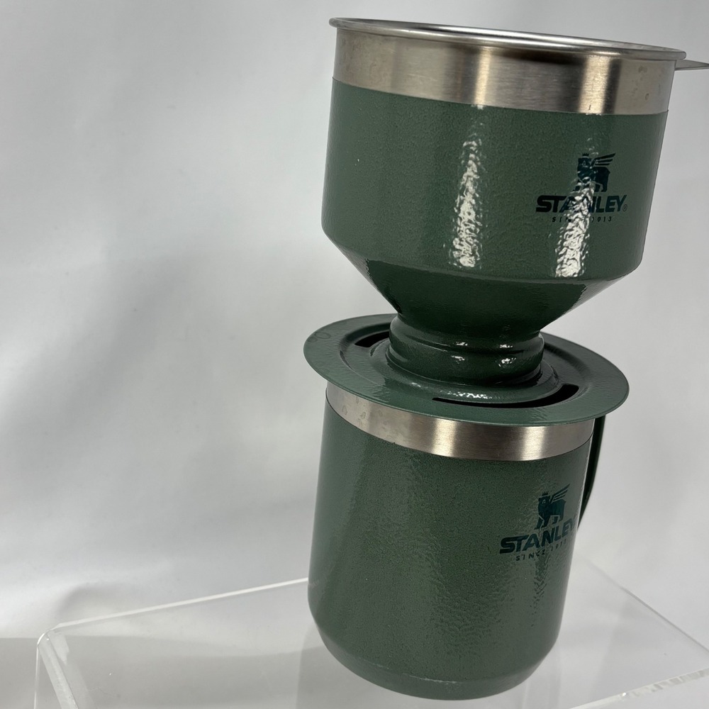 Stanley Classic Perfect-Brew Pour Over Set Hammertone Green Stainless Steel Mug - Picture 2 of 15
